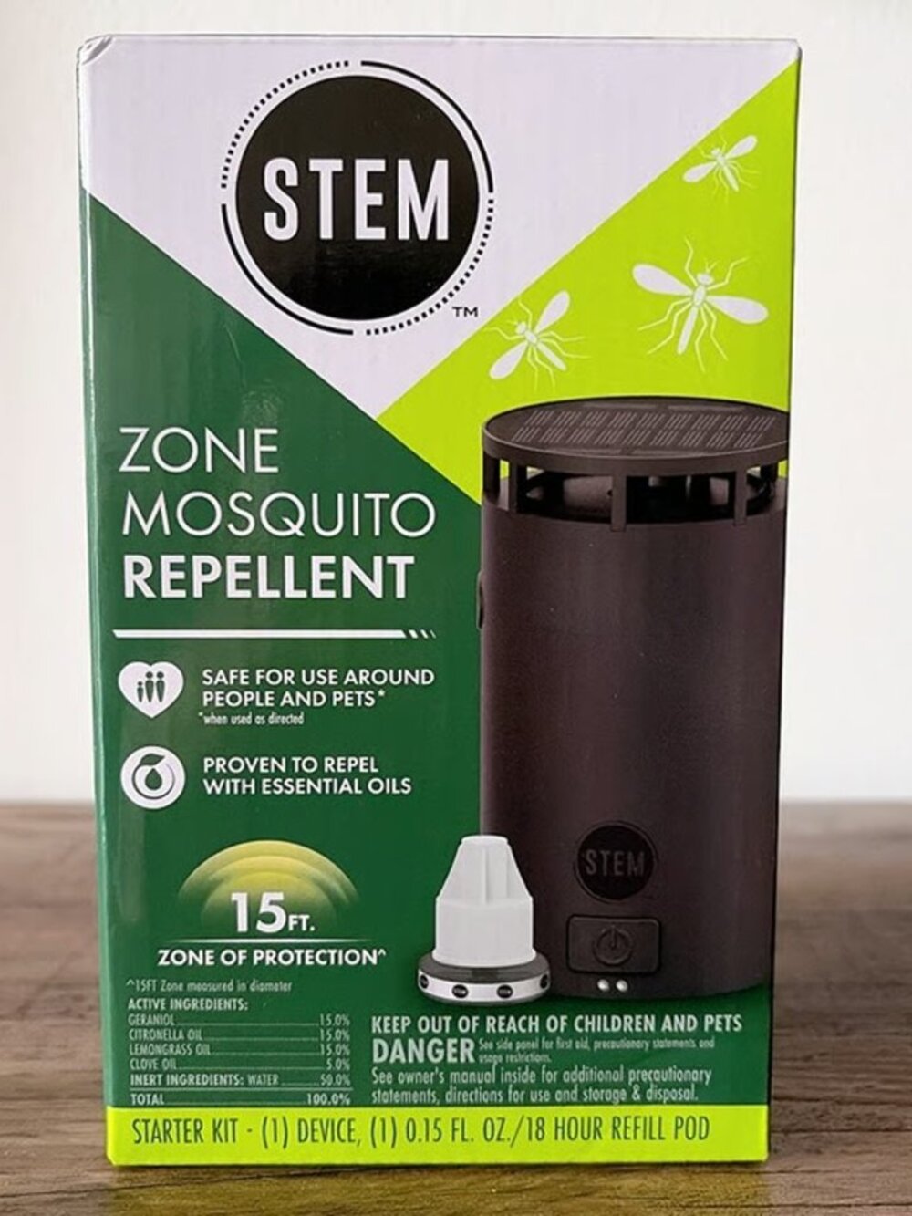 STEM Zone Mosquito Repellent Device Starter Kit - Outdoor Insect Protection